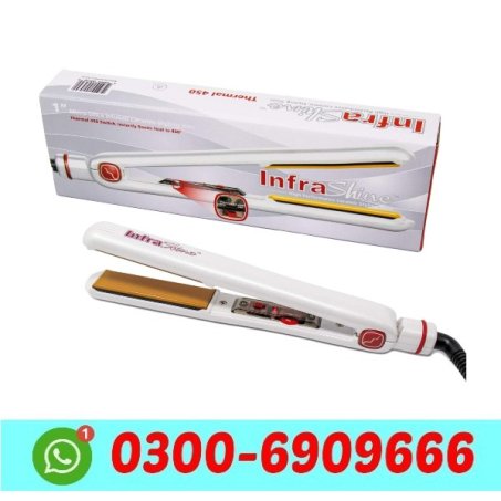 Hair Ceramic Straightener Infrared Steam Flat Iron White In Pakistan